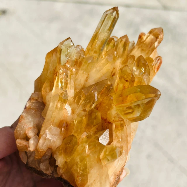 404G natural citrine crystal quartz cluster mineral specimen healing AX163