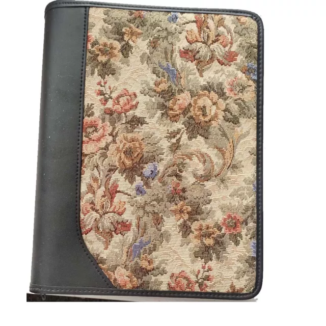 Vintage Style Tapestry 3 Ring Planner Organizer binder At-a-Glance