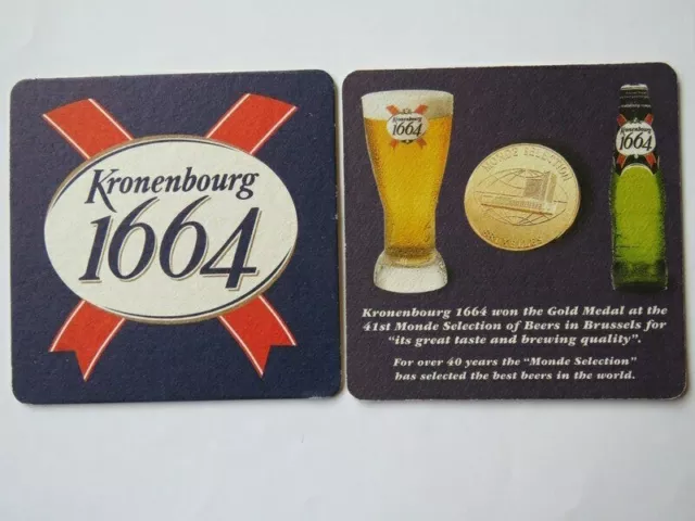Bière Boisson Dessous~Kronenbourg 1664~ Doré Médaille Gagnant À 41st Bruxelles