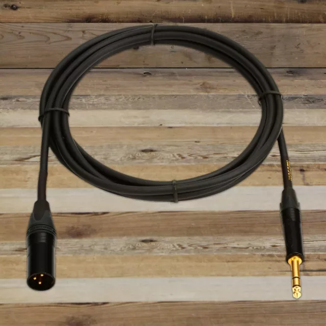 Open Box Mogami 10-foot Gold 1/4" TRS to XLR Male Cable for Powered Speakers 10'