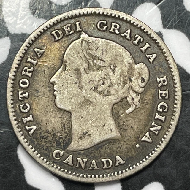 1891 Canada 5 Cents Lot#D2401 Silver! 2