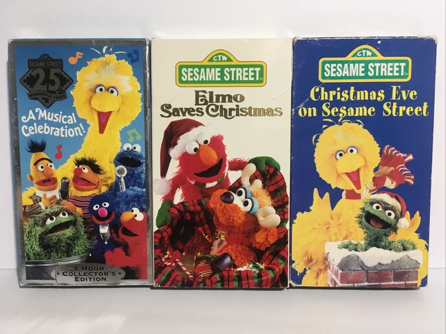 SESAME STREET VHS Lot of 3 Musical Celebration, Elmo Saves Christmas ...