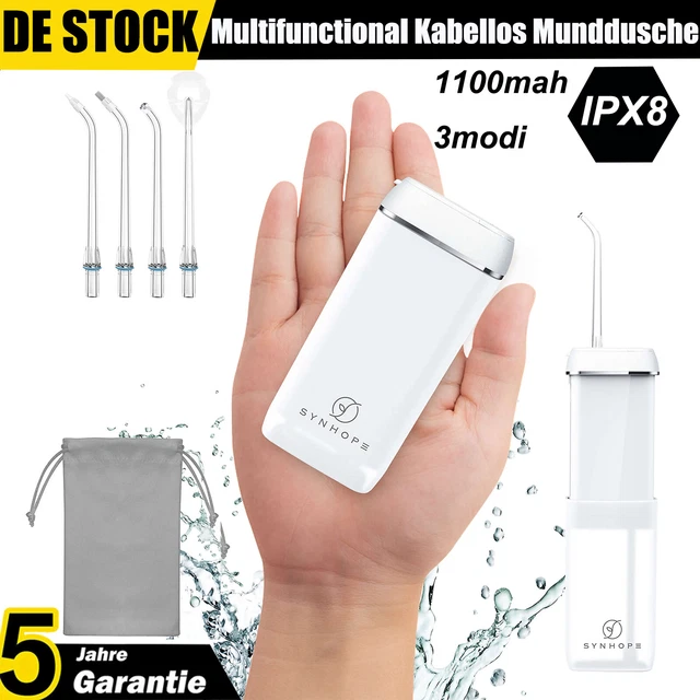 Profi Munddusche Kabellos Zahnreinigung Wasser Flosser 3 Modi Oral Irrigator