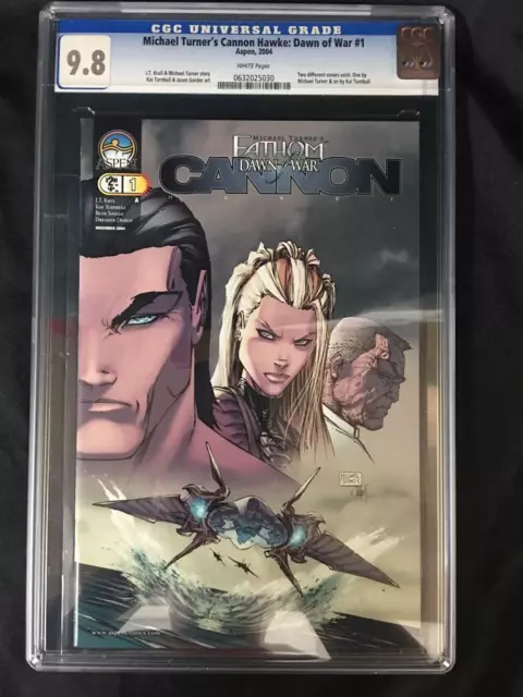 Cgc 9.8 Aspen Cannon Hawke: Dawn Of War #1(2004)! Fathom! Michael Turner Cover!