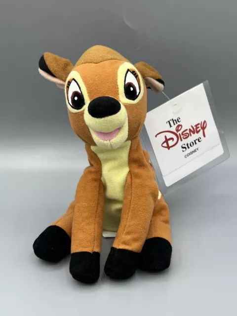 Disney Store Bambi 8” Bean Bag Soft Toy Plush New Retired Rare Vintage