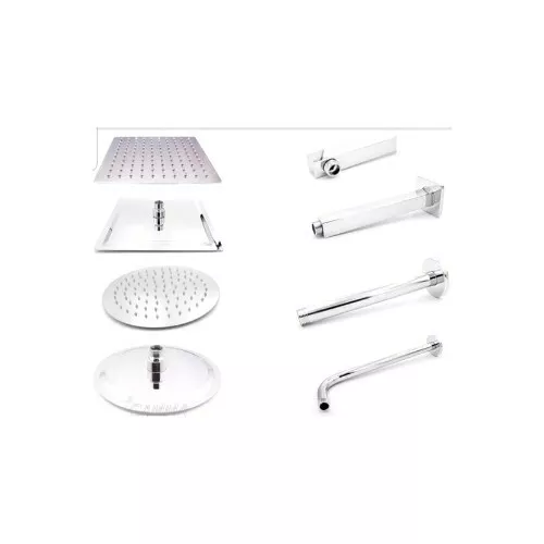 Schlanker runder quadratischer Edelstahl Overhead Regen Dusche Kopf Arm Regen