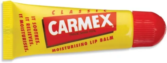 Carmex CLASSIC Moisturising Lip Balm Tube For Dry & Chapped 10 g (Pack of 1)