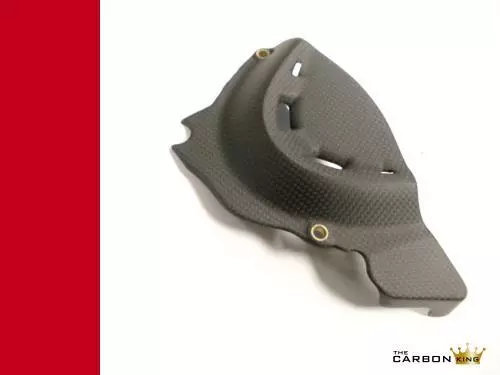 Ducati Monster 821 Carbon Sprocket Cover In Plain Matt Weave Fibre Satin Fiber