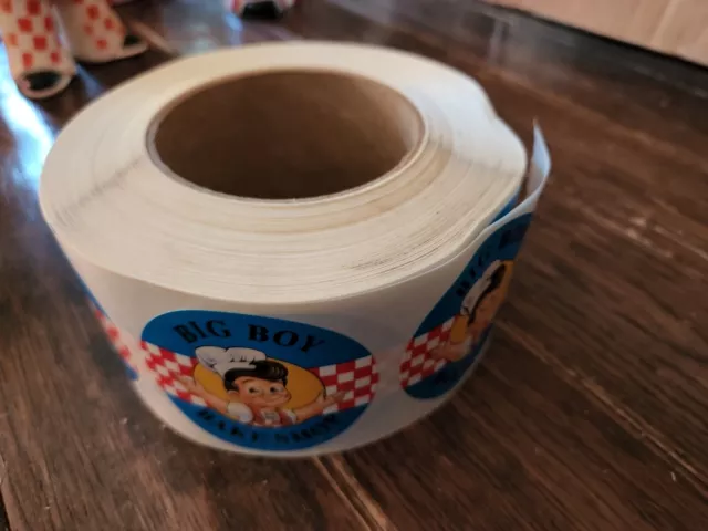 Vintage BOB'S BIG BOY RESTAURANT BAKE SHOP STICKERS ROLL