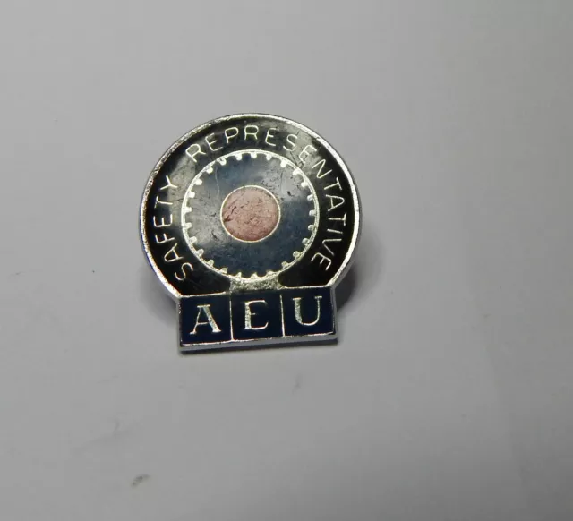Vintage 1980's90's Allied Electricians union Saftey Representative Badge AEU