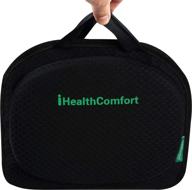 IHEALTHCOMFORT Small Travel Seat Cushion,Portable and Foldable Gel Memory Foam C