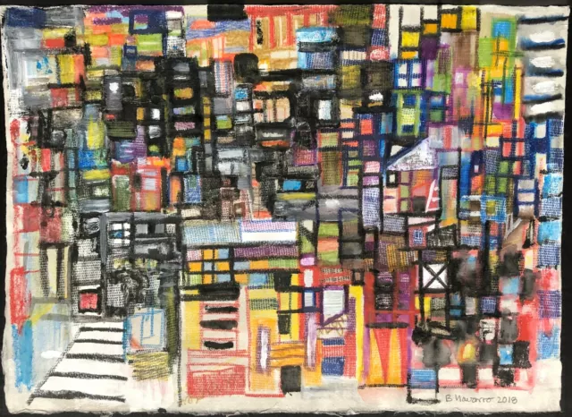 Cuban Art BERNARDO NAVARRO TOMAS Original Work on Japanese Paper Hand Signed 308