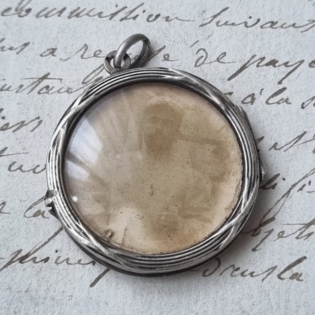 Pendentif Ancien Début 1900 – Argent Massif – Bijou Vintage