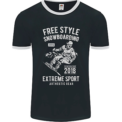 Freestyling Snowboarding Snowboard Mens Ringer T-Shirt FotL