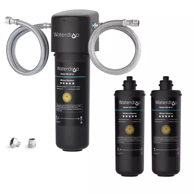 Waterdrop 10UA Untertisch Wasser Filter System und 2 RF10 Filters, 3 Jahre