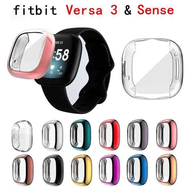 Per Fitbit Versa 3 / Senso Orologio Schermo Custodia Cover Protettiva 360 ☽