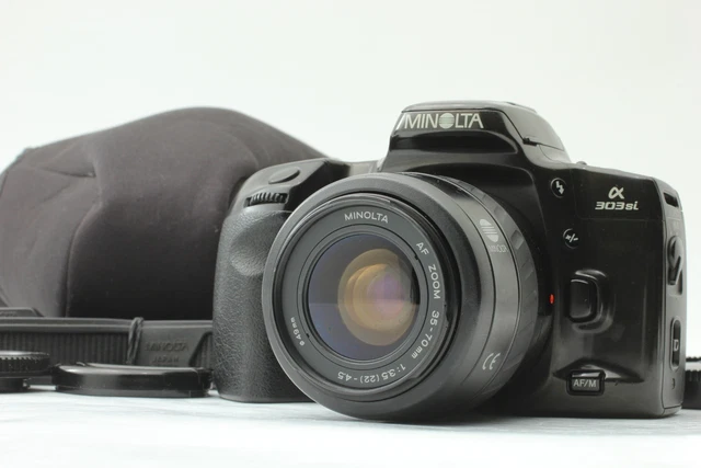 〖N.MINT w/Case〗 Minolta α alpha 303 Si Maxxum SLR 35mm Film Camera From JAPAN