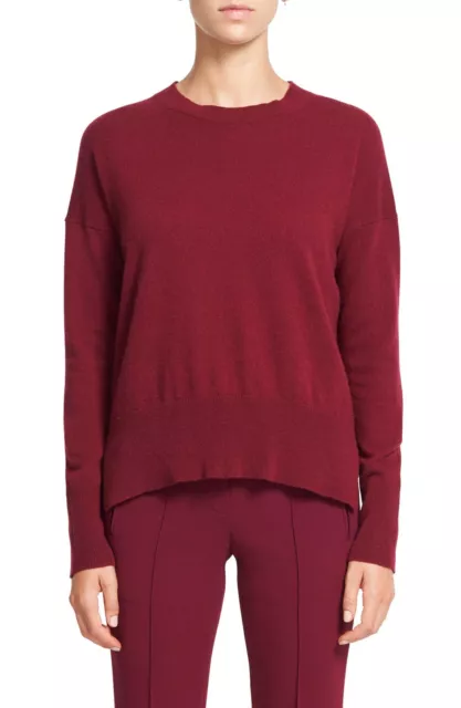 MSRP $325 Women's Theory Karenia Crewneck Sweater Red Size XL PRE-OWNED