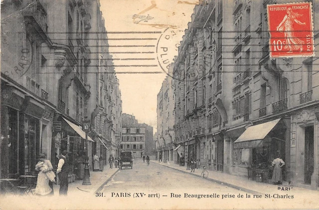 CPA 75 PARIS 15e RUE BEAUGRENELLE PRISE DE LA RUE SAINT CHARLES