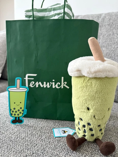 Fewicks Tea Shop EXCLUSIVE FENWICKS X Jellycat 2025 Matcha Green Bubble Tea Jellycat £63 ...