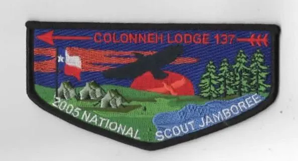 OA Colonneh Lodge 137 2005 National Scout Jamboree Flap BLK Bdr. SHC 576, TX [KY