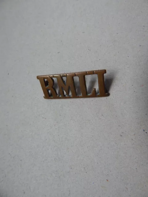 British Royal Marine Light Infantry Metal Shoulder Title Badge MA