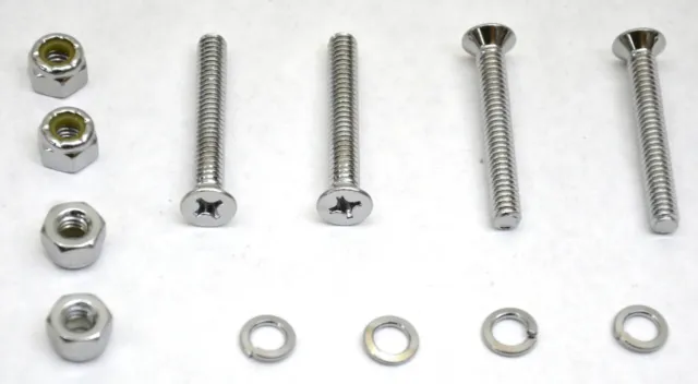 train horn floor mount stand screws(4) chrome plated 1 5/8" long 1/4" diameter