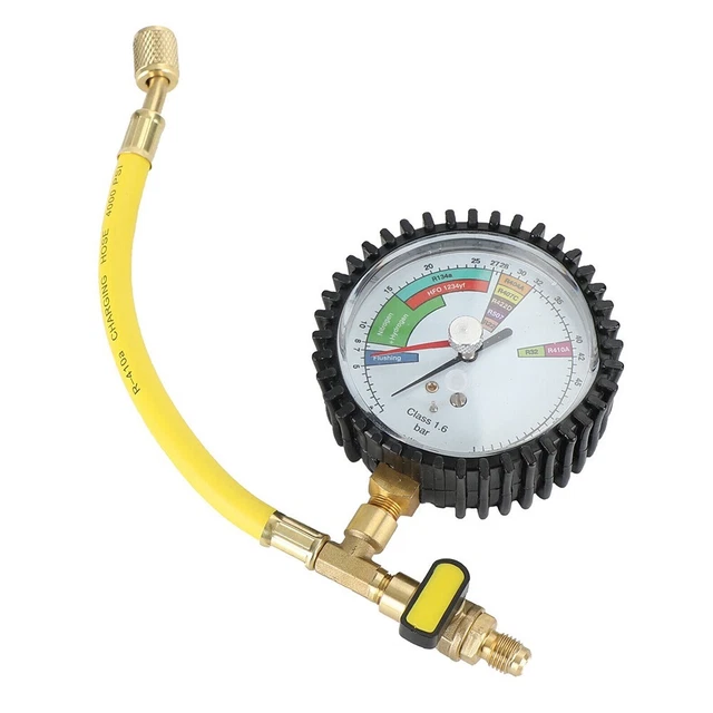 Manomètre Testeur De Pression D'azote Pour Climatisation - Compatible R134A, R22, R407C, R410A, -1 à 60 Bar