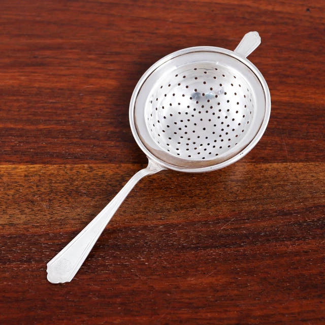Watson American Art Deco Sterling Silver Tea Strainer John Alden 1911 Monogram