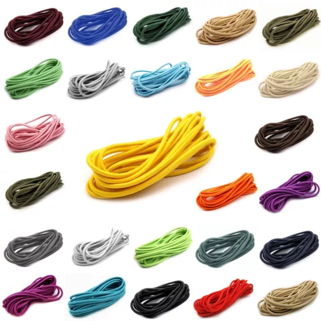 Colorful 5M Stretchy Round Elastic Round Cord Beading String Thread Roll 3mm 2