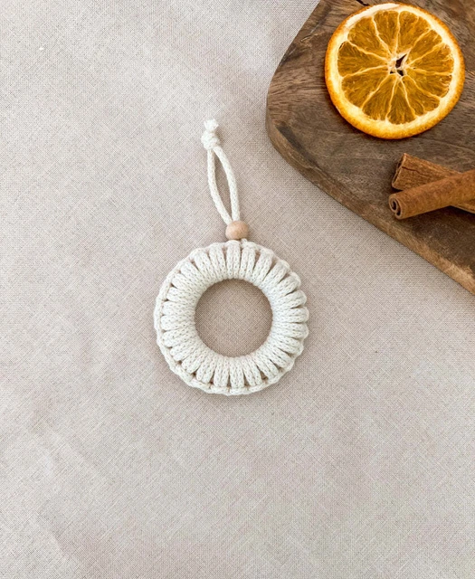 Hecho a Mano Macramé Navidad "Ornamento"