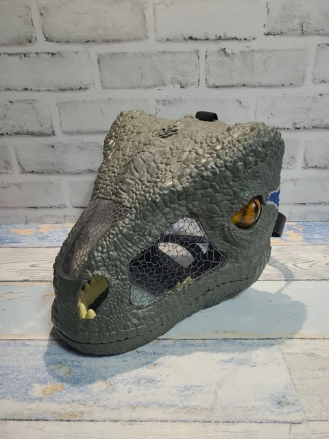 Blue Raptor Mask JURASSIC WORLD CHOMP N Roar Blue Velociraptor Dinosaur Electronic Sound ...