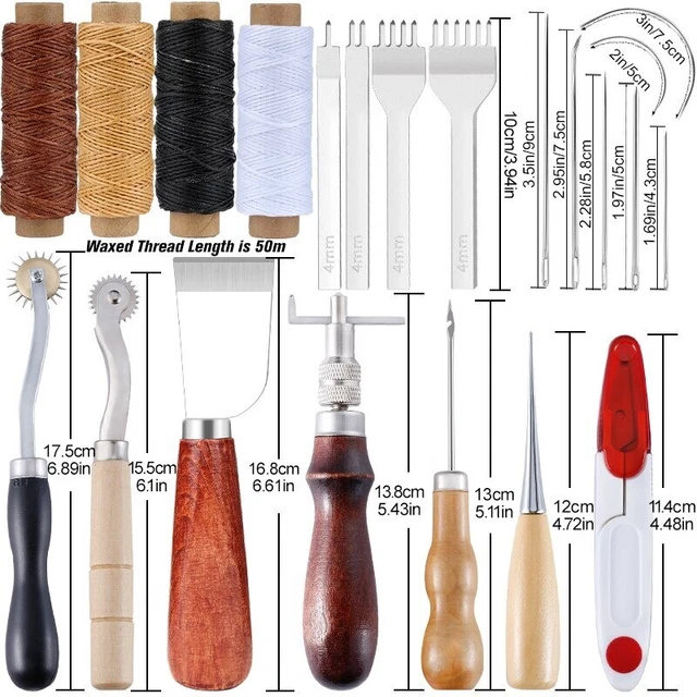 Kit complet de travail manuel du cuir professionnel artisanal poinçon selle