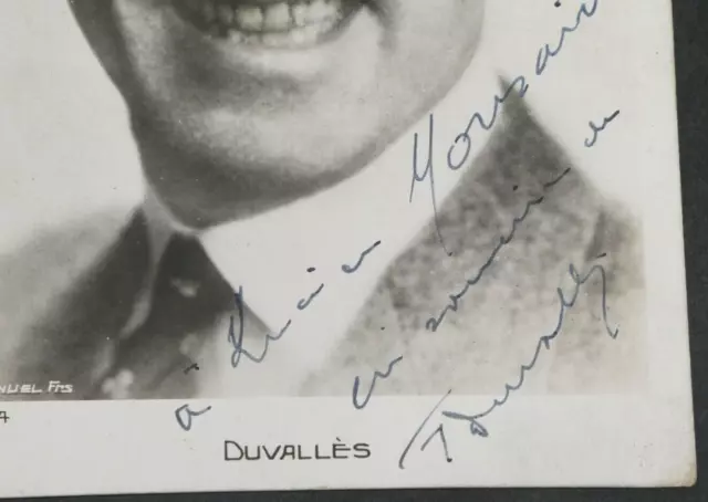 Frédéric DUVALLES - PHOTOGRAPHIE CARTE POSTALE SIGNÉE, dédicacée Lucien MONSAINT 3