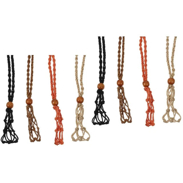 8 Pcs Handgewebtes Netz Halskettenhalter Aus Kristallkäfig Schnüre Für DIY