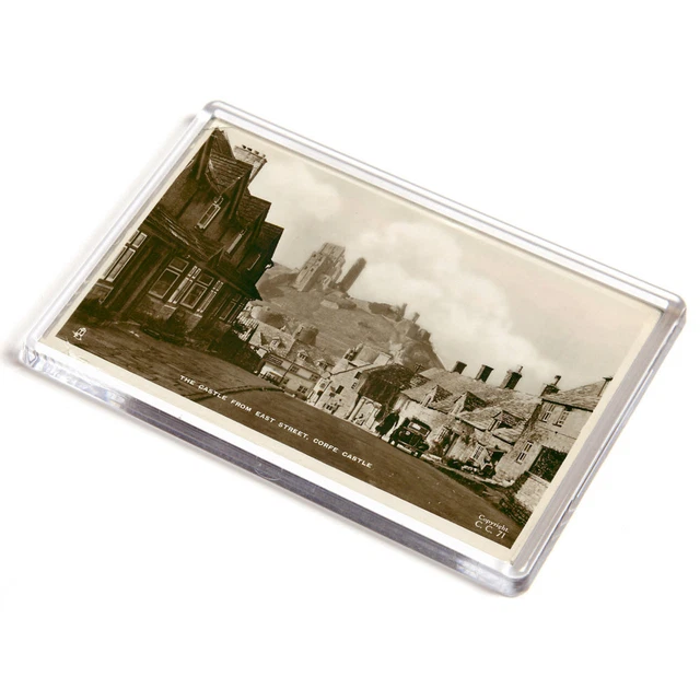 JUMBO MAGNET - Vintage Dorset - Castle from East Street, Corfe Castle