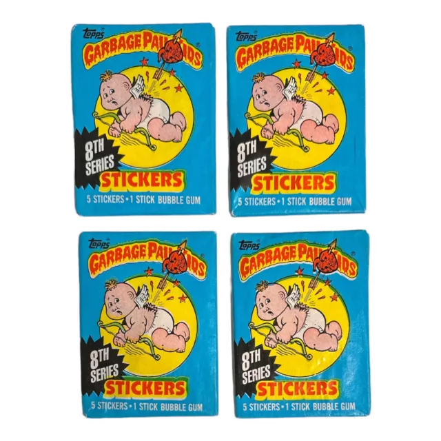 1987 8TH SERIES GPK GARBAGE PAIL KIDS packs without 25 cents on wrapper