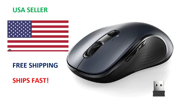 Wireless Optical Mouse PC Laptop Computer 2.4 GHz 1600 dpi USB Dongle Receiver