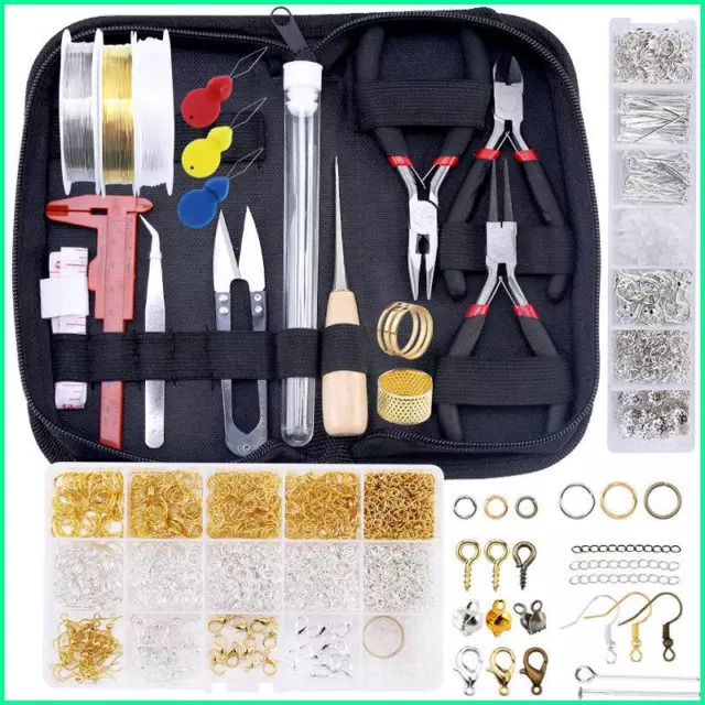 Kit de suministros para hacer joyas con herramientas de joyería