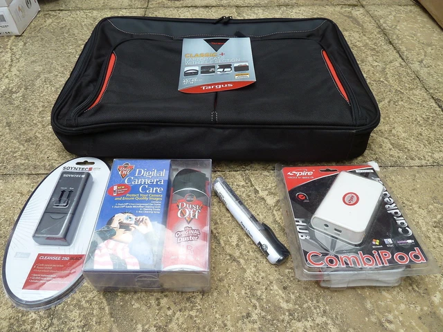 JOB LOT LAPTOP ACCESSORY SET NEW 17" 18" Targus Classic+ Case USB Card Clean Kit
