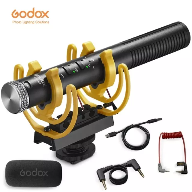 Godox VDS-M2 Rycote Lyre Shotgun Recording Microphone For Camera DSLR Smartphone