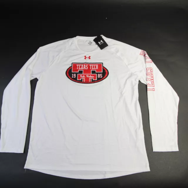 Texas Tech Red Raiders Under Armour Long Sleeve Shirt Men's White/Red New