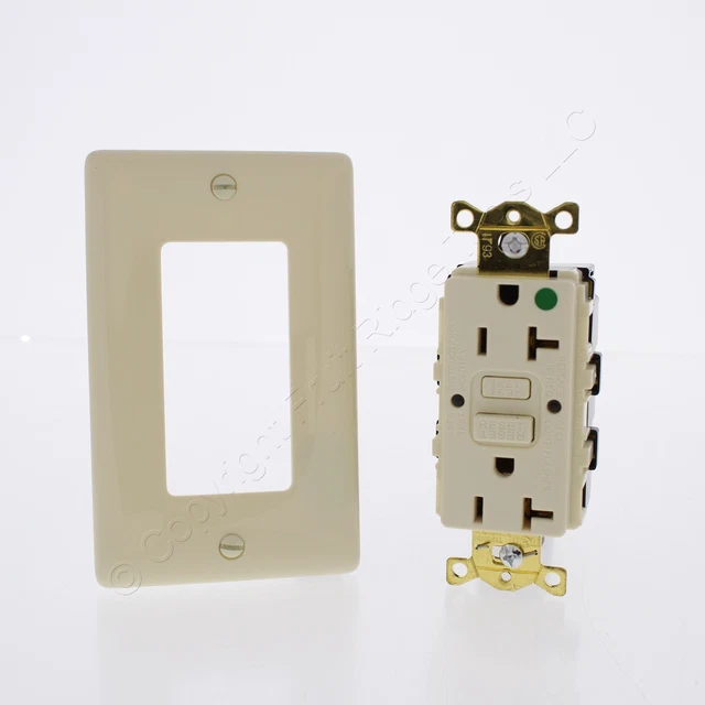 HUBBELL 20A SNAPCONNECT Almond SelfTest Hospital GFCI Receptacle