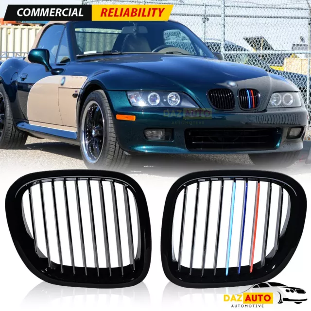 Glossy Black M Color Front Kidney Grille Grill for BMW Z3 M Coupe 3.0i 1995-2002