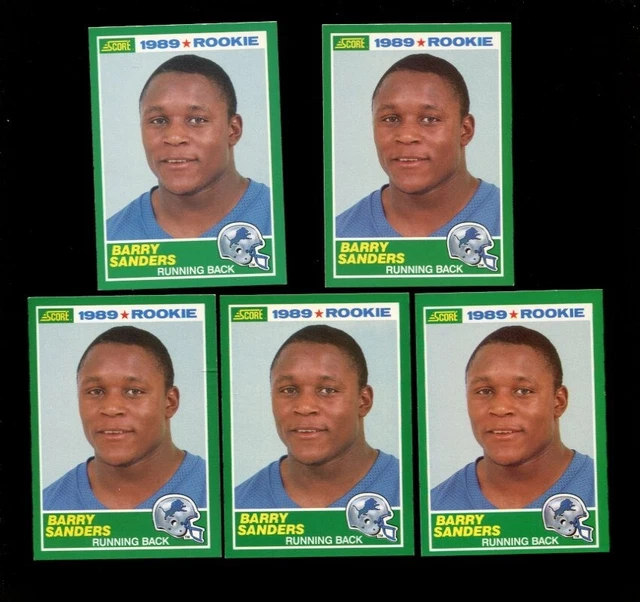 1989 Score #257 Barry Sanders Rc Hof Lot Of 5 Nm F305071
