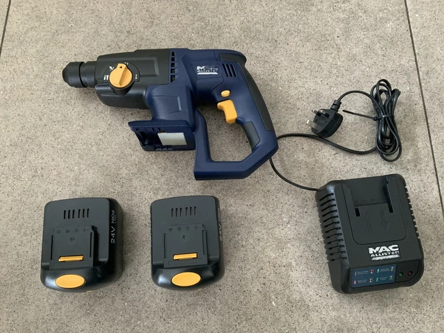 mac allister 24 V trapano a martello cordless Mrh24 viene fornito con 2 caricabatterie