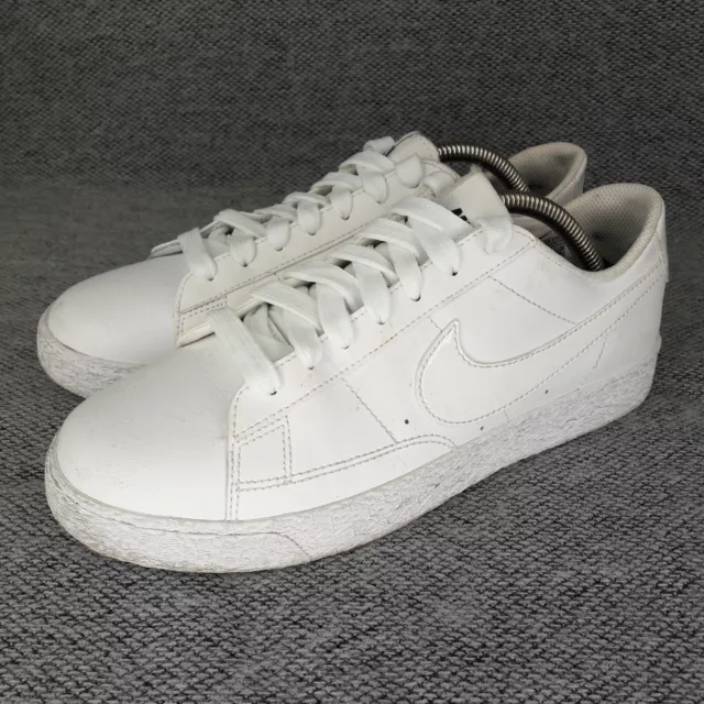 Scarpe da ginnastica Nike ragazze UK 5,5 EUR 38,5 bambini donna blazer basse bianche in pelle