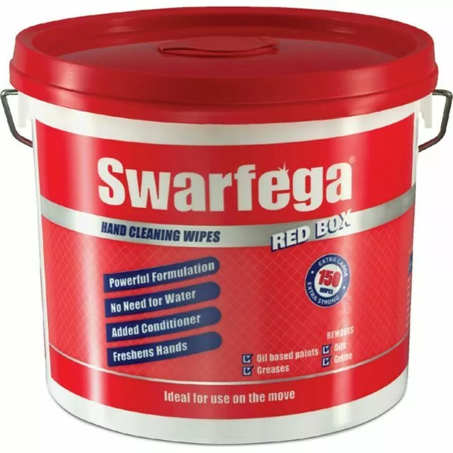 Swarfega - Red Box Heavy-Duty Trade Hand Wipes (150) - SRB150W
