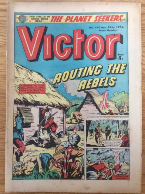 Victor #740 26/4/75 Alf Tupper, Planet Seekers, To The Rescue DC Thompson Comic