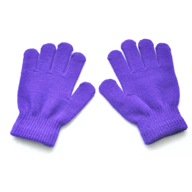 Winter Knitted Children's Full Finger Gloves Boy Glove Warm Thick Cotton Mittens 2